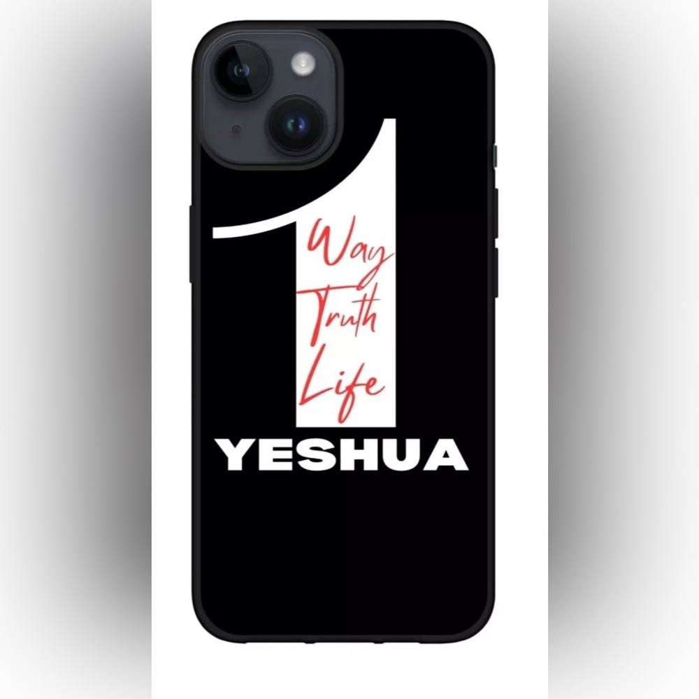 Yeshua/Yahshua iPhone case in black or white. Custom case size